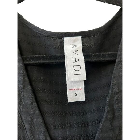 Anthropologie Amadi Alisha Tiered Maxi Dress Long Sleeve Black Women's Small - Picture 2 of 6